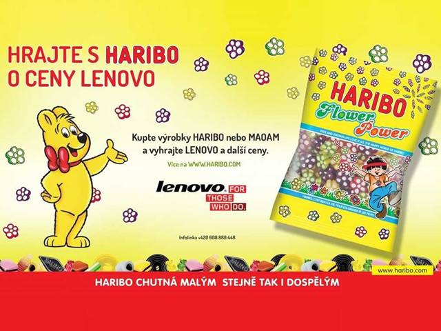 Velká soutěž o tablety Lenovo se společností HARIBO